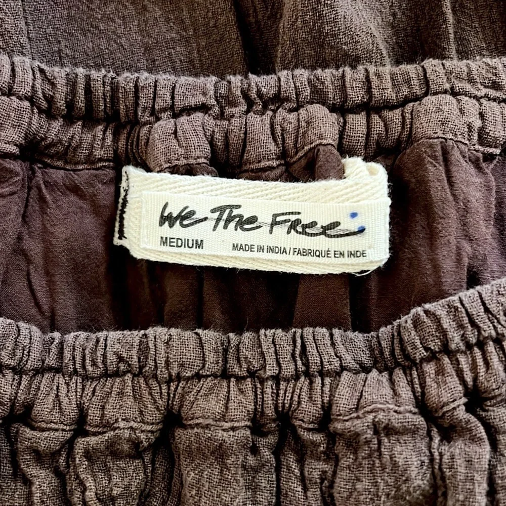 Free People We The Free All About The Bubble Tee Brown NWOT